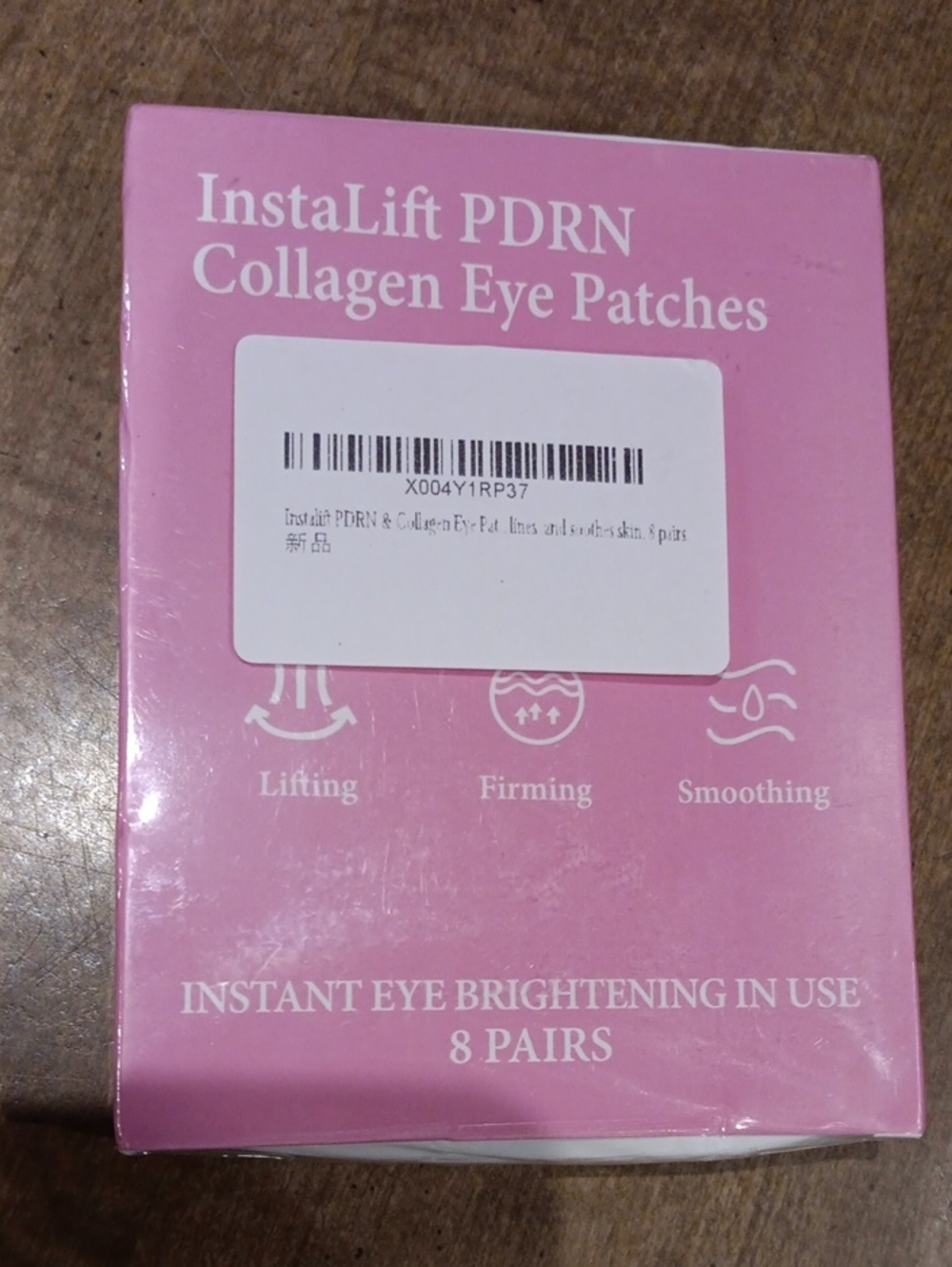 InstaLift PDRN Collagen Eye Patches — Pink Under-Eye Treatment (8 Pairs)